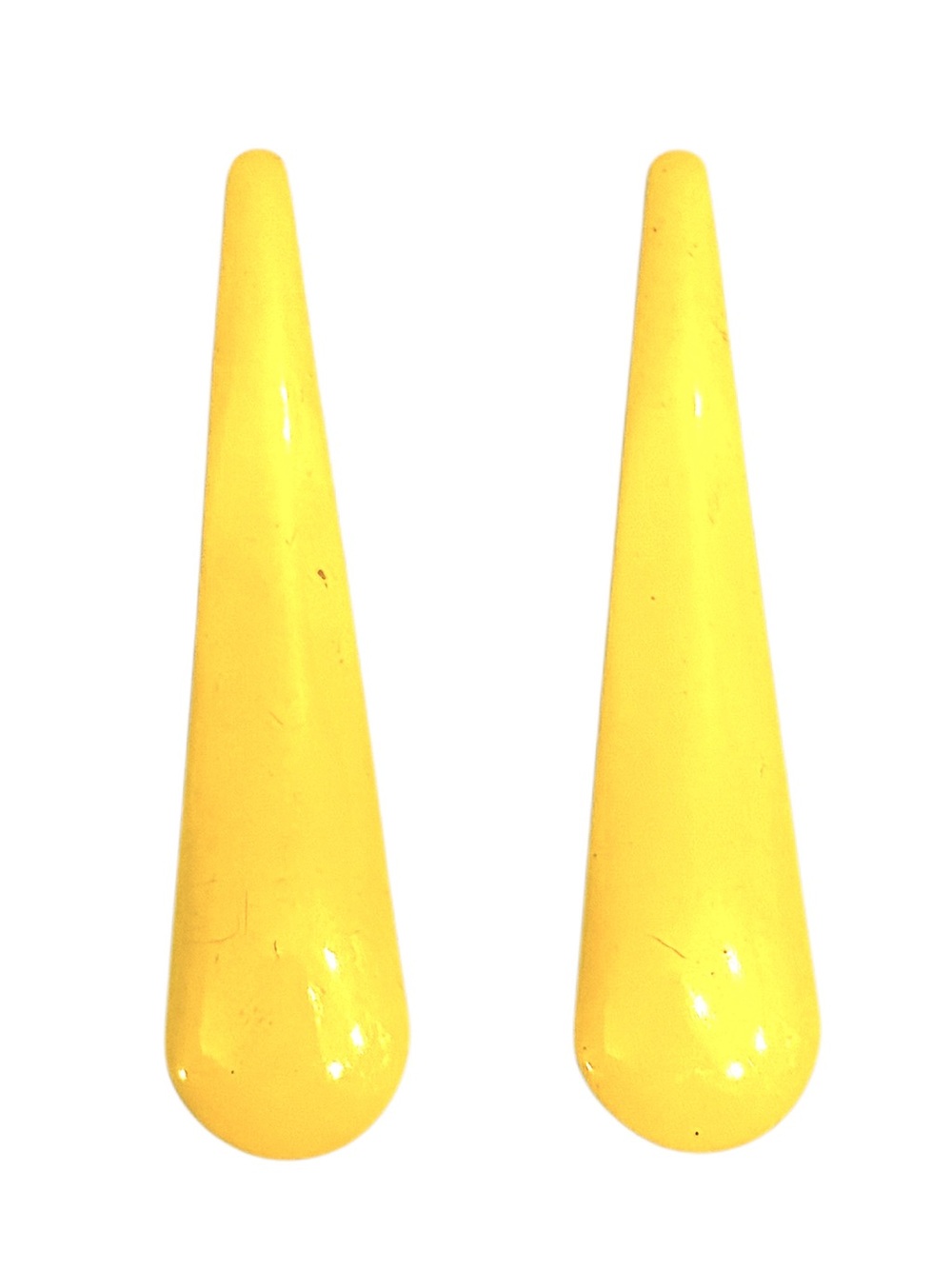 Vintage Yellow Teardrop Earrings